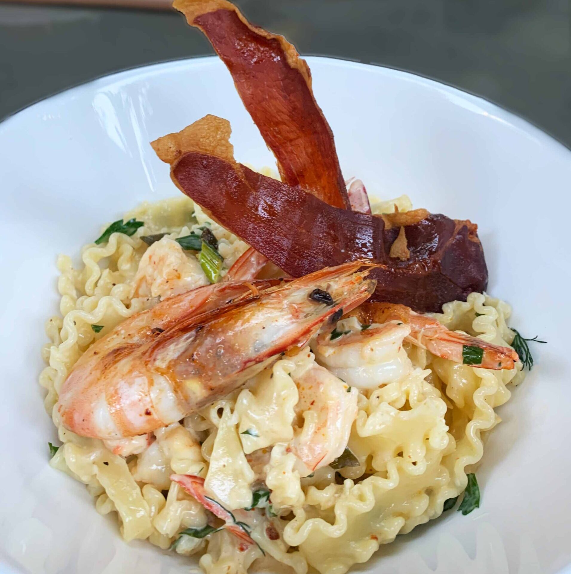 Garlic Prawn Pasta - Stewed Pears . com